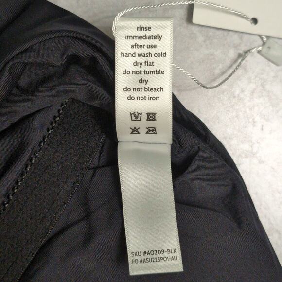 Andie The Luzon Black One Piece Eco Nylon Swimwear Bathing Suit Size S New - Picture 9 of 11